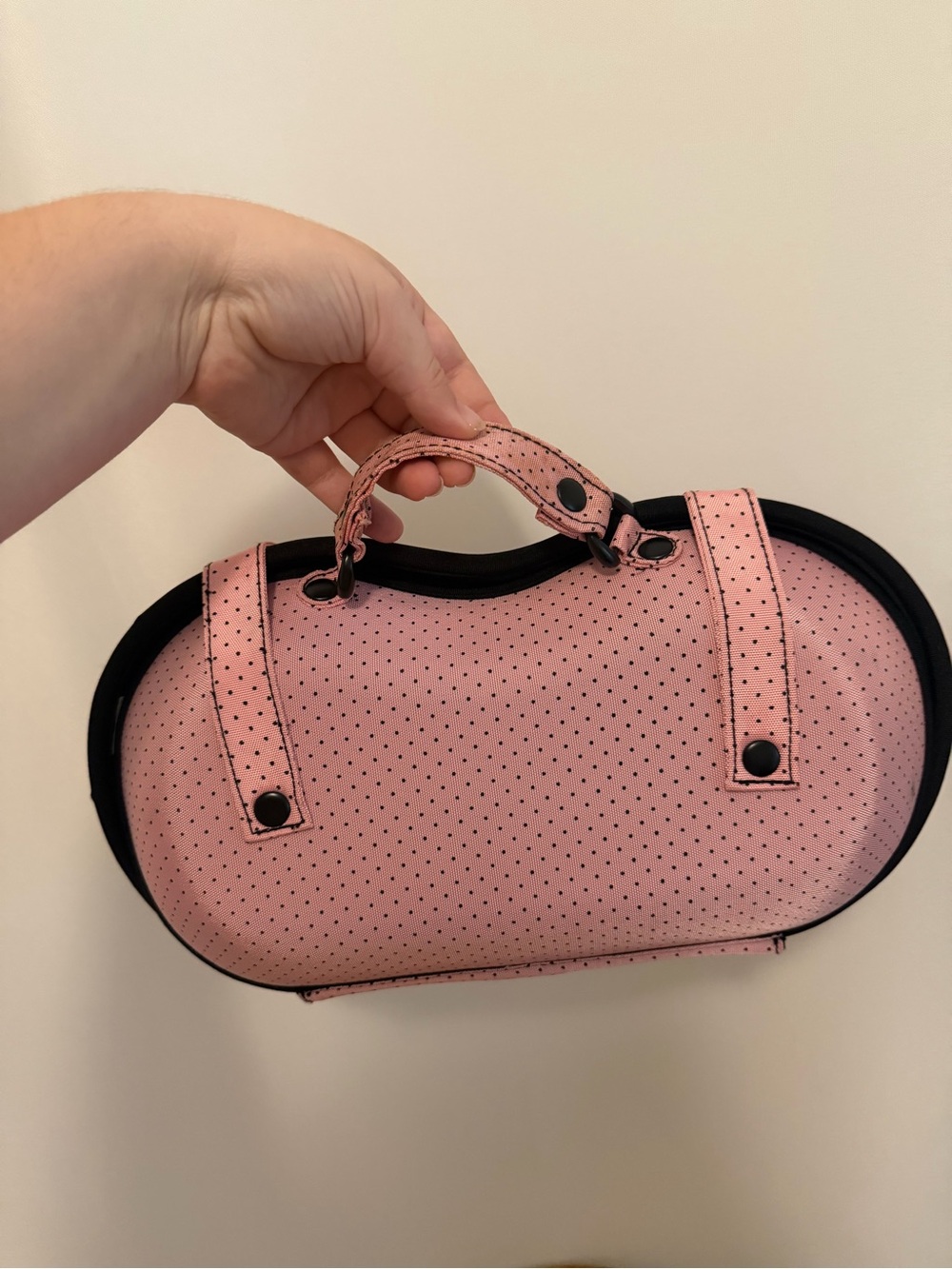 The Brag Company Bra-Shaped Lingerie Travel Case (Pink Polka Dot) - Picture 3 of 8
